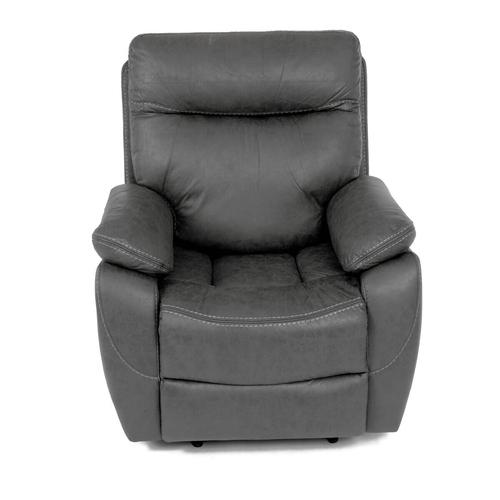 Polohovací křeslo, elektrické zabudované ovládání, šedá, látka vintage, TV-4094 GREY3