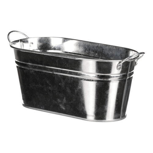 Obal na květiny - truhlík, zinkový, barva stříbrná