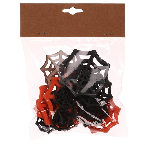 Pavučina - dřevěná, mix 3 barev a 3 vel., cena za balení (18 ks)