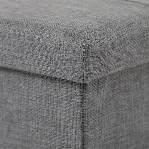 Taburet s úložným prostorem, šedá, jemně hrubá látka, TAB-462 GREY2