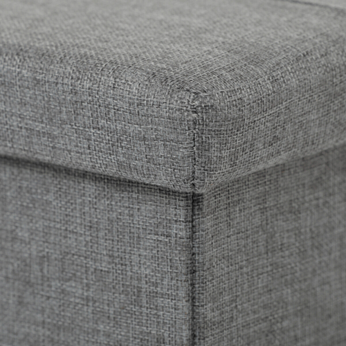 Taburet s úložným prostorem, šedá, jemně hrubá látka, TAB-462 GREY2