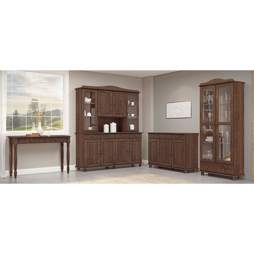 Příborník 3 dveře + 3 zásuvky RUBI tmavě hnědá