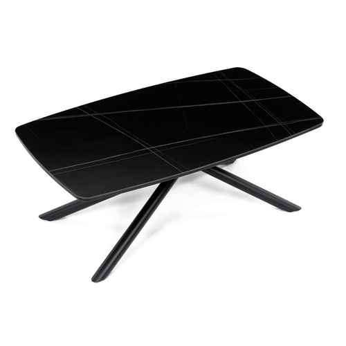 Konferenční stolek 120x70x46cm, slinutá keramika, mramor, AHG-X7227 BK