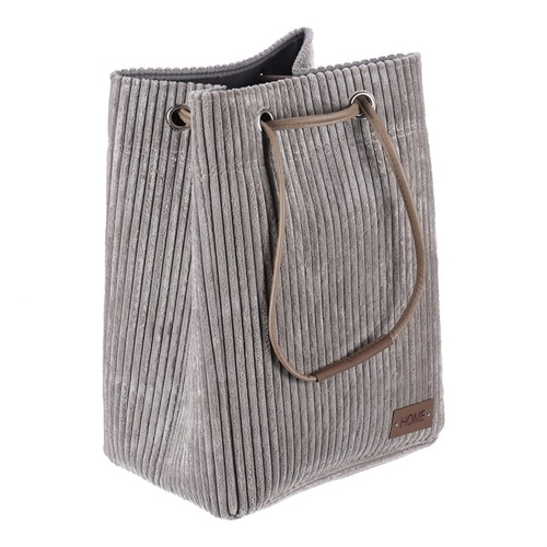 Koš prádelní - manšestr, stahovací, šedý