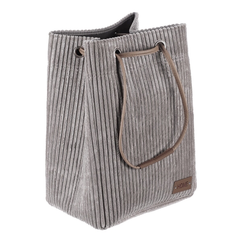 Koš prádelní - manšestr, stahovací, šedý