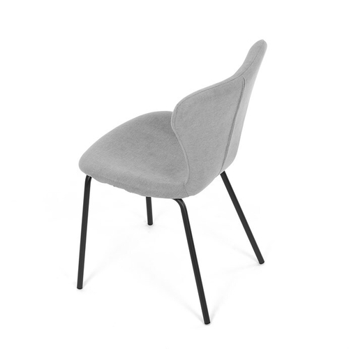 Jídelní židle, stříbrná, látka, CT-S8010 SIL2