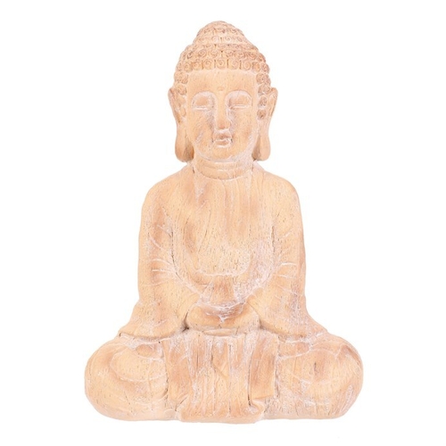 Buddha - zahradní figurka, magnesium, imitace dřeva