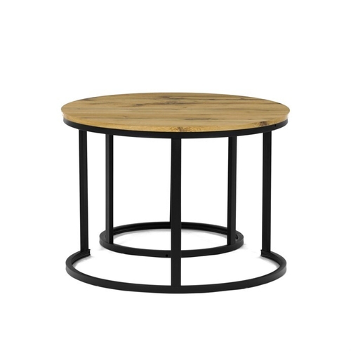 Konferenční stolek 70x70x51cm, mdf, divoký dub, CT-X7122 OAK