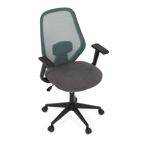 Kancelářská židle, houpací mechanismus, zelená síťovina, KA-V3149 GRN