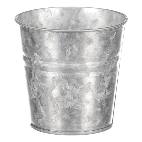 Obal kovový - kulatý, zinkový, barva stříbrná