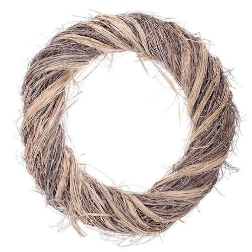 Věnec proutěný - pr. 50 cm, přírodní šedá