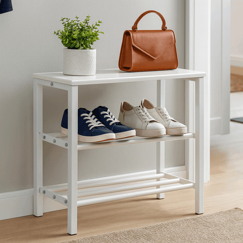 Botník, kov, bílá, 83168-42 WT