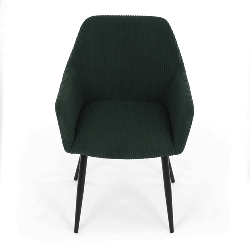 Jídelní židle, zelená, manšestrová látka, DCH-V4009 GRN6