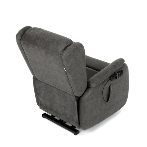 Polohovací křeslo, elektrické kabelové ovládání, černá, látka vintage, TV-L8902 BK3