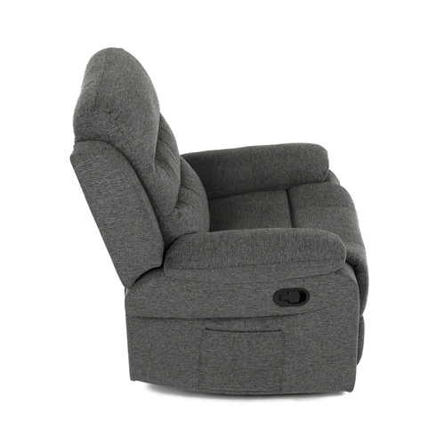 Polohovací křeslo, šedá, látka, TV-4086 GREY2