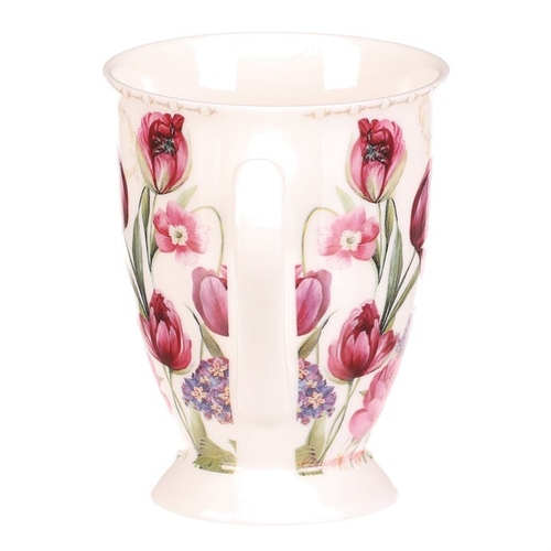 Hrnek malovaný - porcelán, dárková dóza, motiv květin