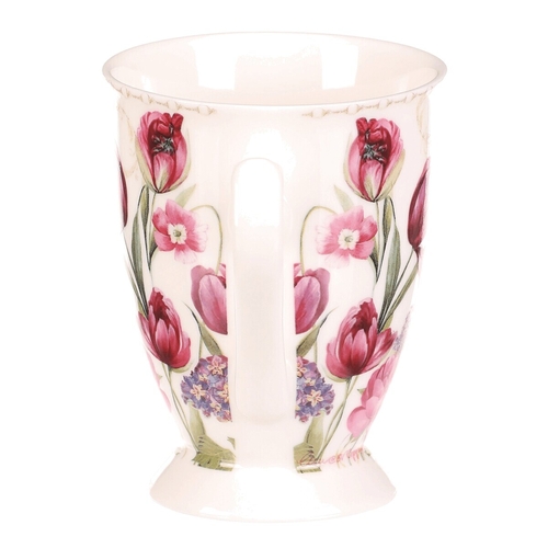 Hrnek malovaný - porcelán, dárková dóza, motiv květin