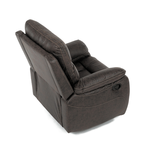 Polohovací křeslo, hnědá, látka vintage, TV-4092 COF3