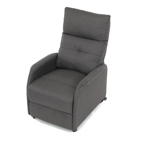 Polohovací křeslo, elektrické kabelové ovládání, šedá, látka, TV-5482 GREY2