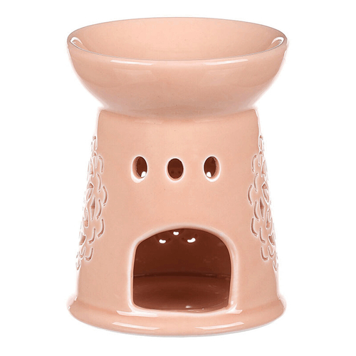 Aromalampa s motivem mandaly, meruňková barva, porcelán