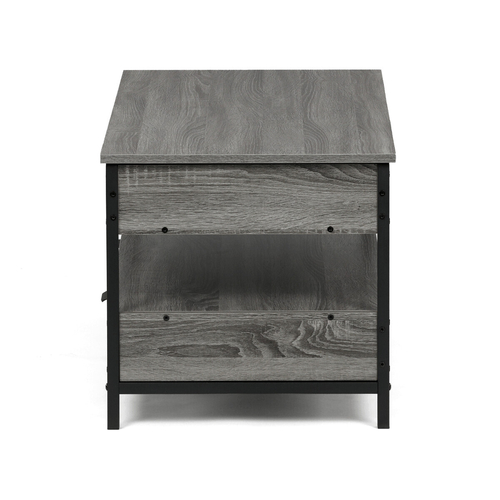 Konferenční stolek se zvedací deskou 100x50x48cm, mdf, šedý dub, CT-I1201 GREY