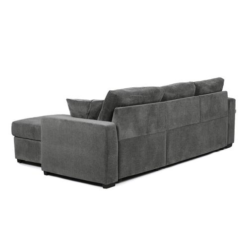 Rohová sedací souprava, šedá látka, ASB-C3990 GREY2