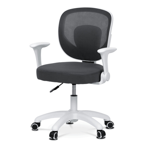 Dětská židle, výškově nastavitelná, šedá síťovina, KA-K1062 GREY