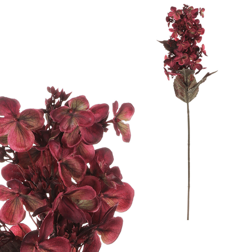 Hortenzie latnatá - umělá řezaná, červená