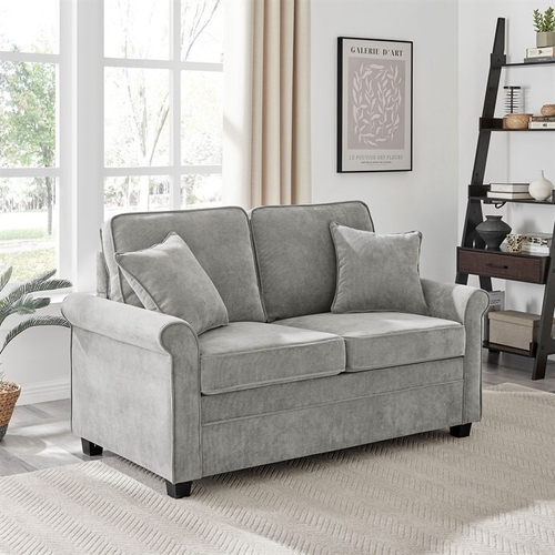 Dvoumístná pohovka, šedá, manšestrová látka, ASB-4170 GREY2