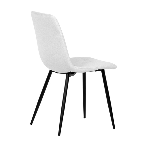 Jídelní židle, bílá, sametová látka, DCL-X7015 WT2