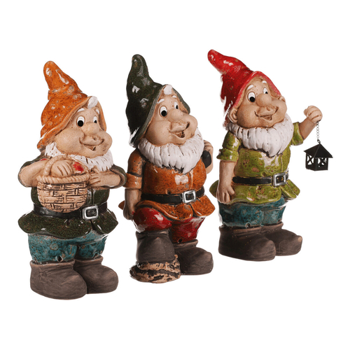 Trpaslík - keramická figurka, vel. L, mix 3 druhů, cena za 1 ks