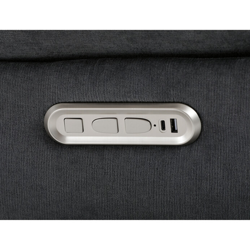 Polohovací křeslo, elektrické zabudované ovládání, šedá, látka, TV-7089 GREY2