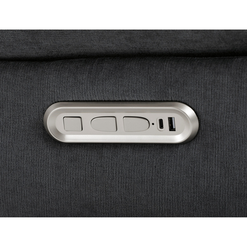 Polohovací křeslo, elektrické zabudované ovládání, šedá, látka, TV-7089 GREY2