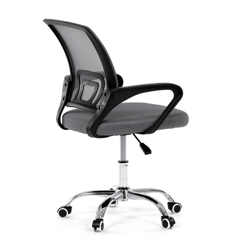 Dětská židle, výškově nastavitelná, šedá síťovina, KA-L103 GREY