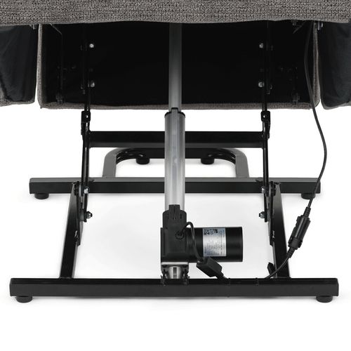Polohovací křeslo, elektrické zabudované ovládání, šedá, látka, TV-Q8575 GREY2