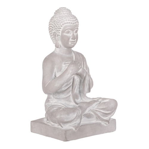 Buddha - betonová dekorace, barva šedá