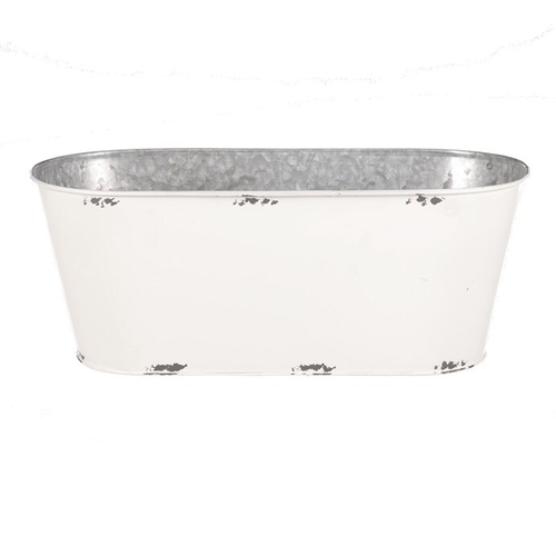 Kovový truhlík, design s růžemi.