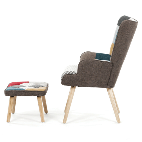 Relaxační křeslo, vícebarevná, látka, AK-305B PW2