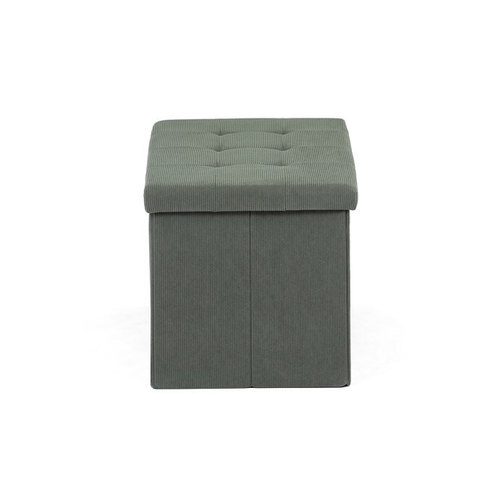 Taburet s úložným prostorem, zelená, manšestrová látka, TAB-472 GRN6