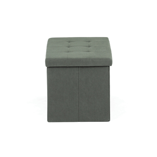 Taburet s úložným prostorem, zelená, manšestrová látka, TAB-472 GRN6