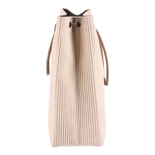 Koš prádelní - manšestr, stahovací, krémová barva