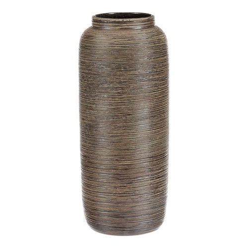 Váza keramická - zaoblená, 40 cm, hnědá