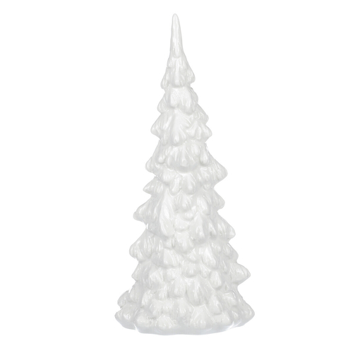 Svícen porcelánový - tvar stromku, na čaj. svíčku, bílý