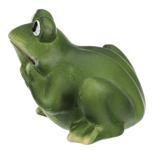 Žába - keramická figurka, vel. M, zelená