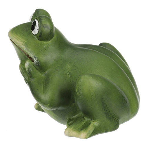 Žába - keramická figurka, vel. M, zelená