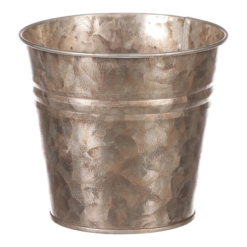 Obal kovový - kulatý, zinkový, barva měděná