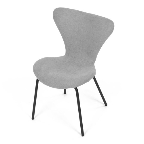 Jídelní židle, stříbrná, látka, CT-S8010 SIL2