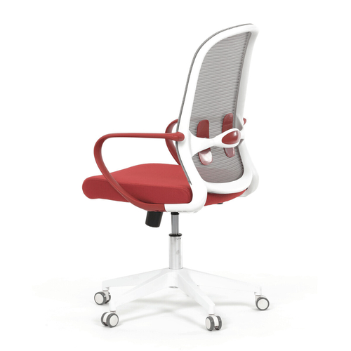Kancelářská židle, houpací mechanismus, červená látka, KA-S425 RED