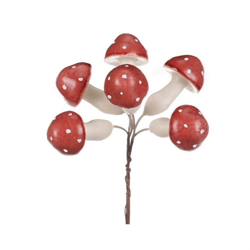 Houby na drátku, barva lososová, cena za balení (36 ks)