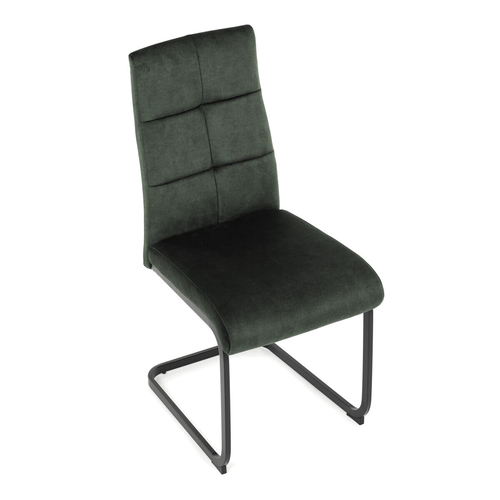 Jídelní židle, zelená, samet vintage, DCL-D1275 GRN4
